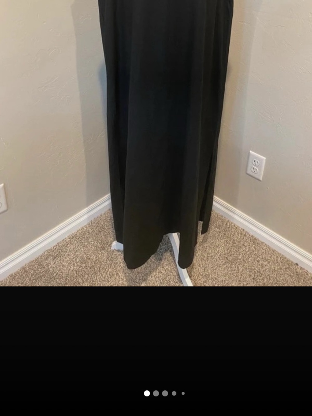 DKNY Black Sleeveless Maxi Dress Linen mix. New.